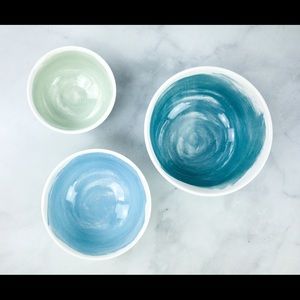 Pepper and Vetiver Set of 3 Nesting Bowls